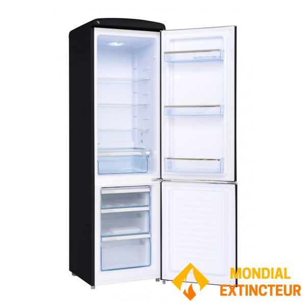 Frigelux - Réfrigérateur combiné Retro Vintage noir 244 L