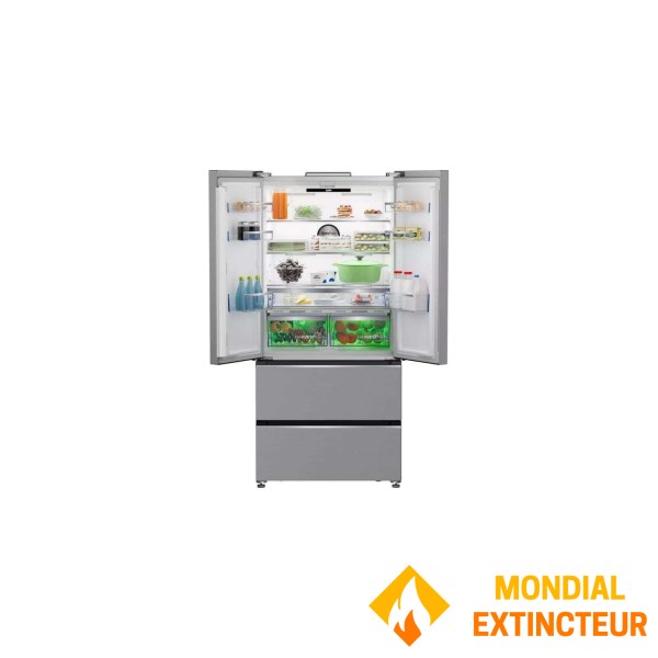 Beko - Réfrigérateur MULTI PORTE GRIS ACIER 513L