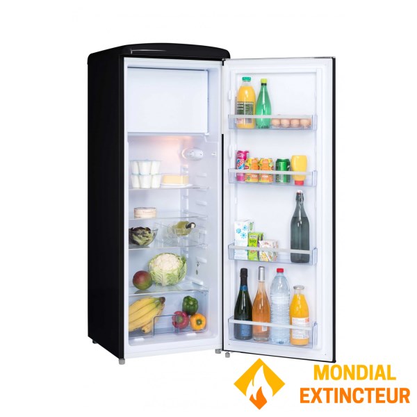 Frigelux - Réfrigérateur Retro Vintage armoire Noir 218L