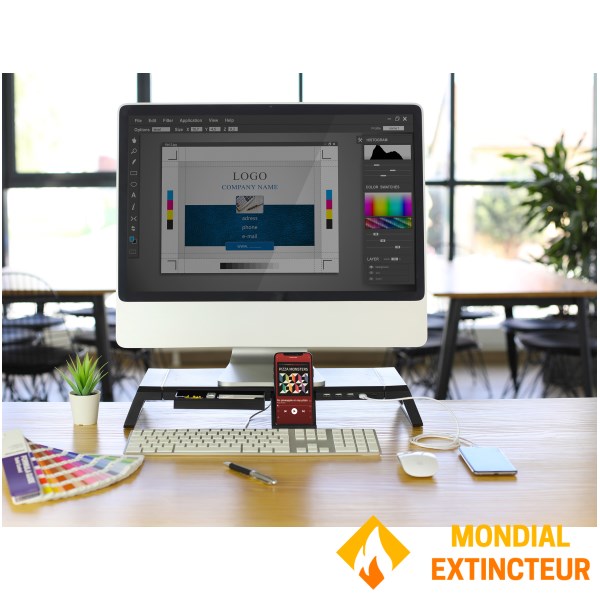 Livoo - Rehausseur + hub Pour ordinateur ou écran