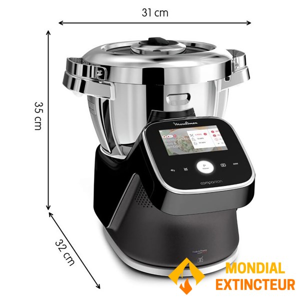 Moulinex - Robot  multifonction Companion Touch Pro XL - noir