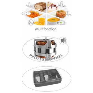 Magimix - Robot multifonctions Mini plus  Chrome Mat