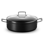 Le Creuset - Rondeau  Les Forgées avec couvercle 28 cm Noir
