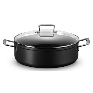 Le Creuset - Rondeau  Les Forgées avec couvercle 28 cm Noir