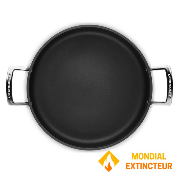 Le Creuset - Rondeau  Les Forgées avec couvercle 28 cm Noir