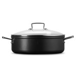 Le Creuset - Rondeau  Les Forgées avec couvercle 28 cm Noir