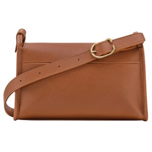 Longchamp - Sac bandoulière  Le Foulonné M caramel