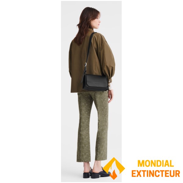 Longchamp - Sac bandoulière  Le Foulonné M noir