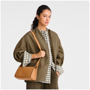 Longchamp - Sac bandoulière  Le Foulonné M noix