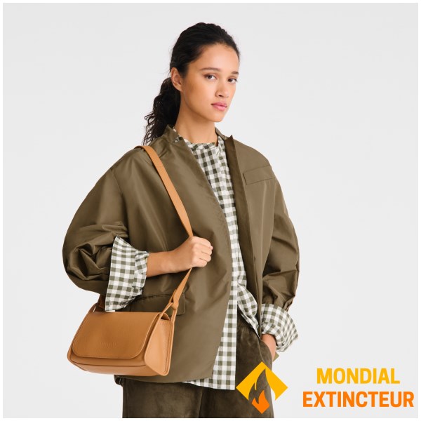 Longchamp - Sac bandoulière  Le Foulonné M noix