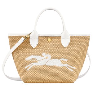 Longchamp - Sac cabas Le Panier Pliage S blanc