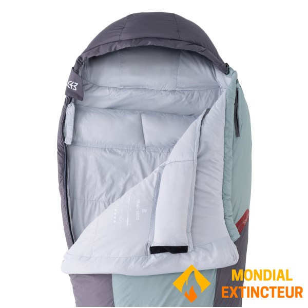 Wilsa - Sac de couchage   Light Trail 1200 Gris et vert