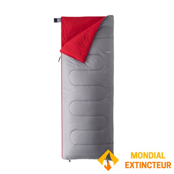 Wilsa - Sac de couchage Loisir Oléron Gris et rouge
