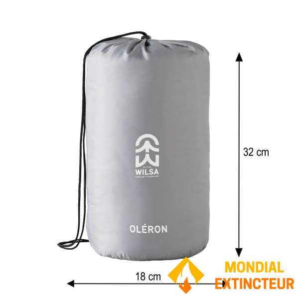 Wilsa - Sac de couchage Loisir Oléron Gris et rouge