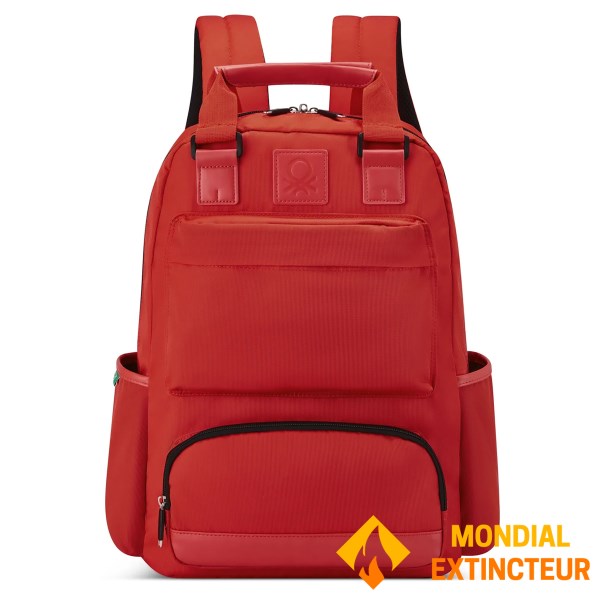 Benetton - Sac à dos Color Block rouge