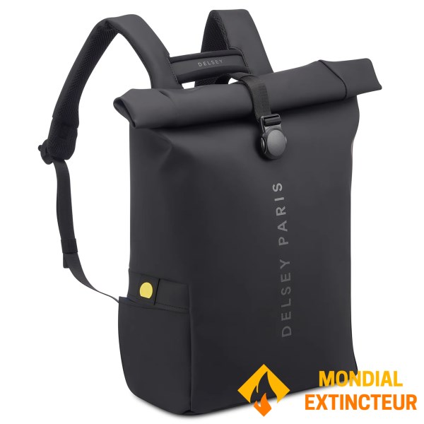 Delsey - Sac à dos Rolltop Turenne Soft noir