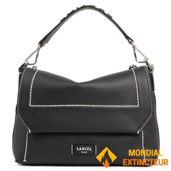 Lancel - Sac à main Ninon Soft rabat M - noir
