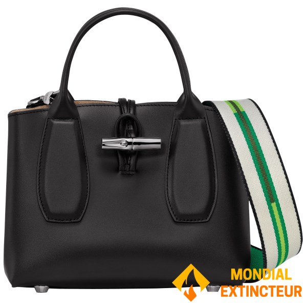 Longchamp - Sac à main Roseau Cuir Noir S