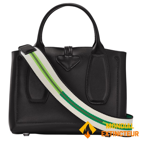 Longchamp - Sac à main Roseau Cuir Noir S