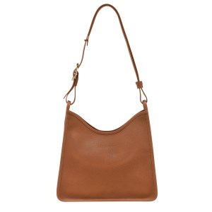 Longchamp - Sac porté épaule Le Foulonné M caramel