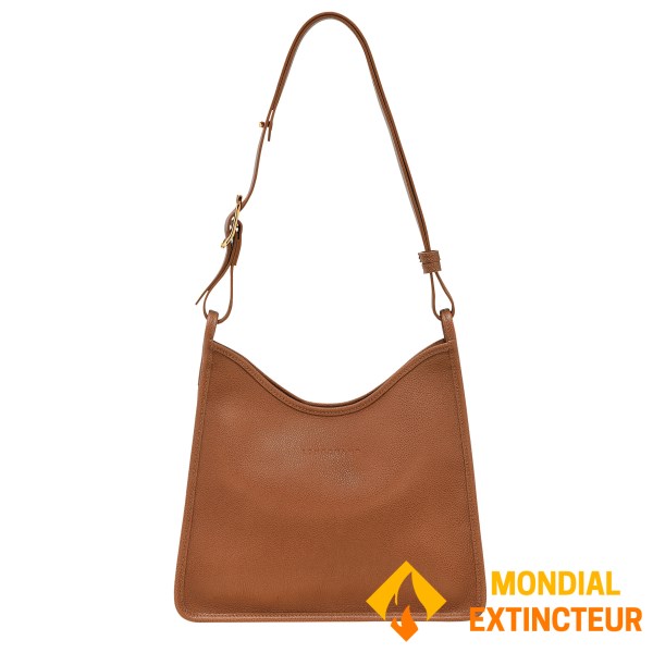 Longchamp - Sac porté épaule Le Foulonné M caramel