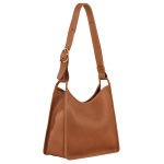 Longchamp - Sac porté épaule Le Foulonné M caramel