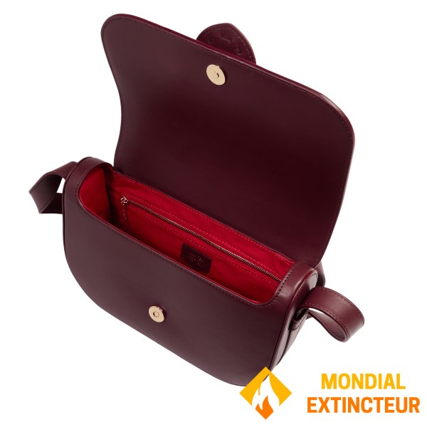 Lancel - Sac porté épaule Sienna rabat - M cassis