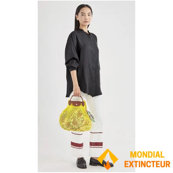 Longchamp - Sac shopping  Le Pliage Filet L citron