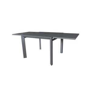 Wilsa - Salon de jardin Modulo alu gris  table + 6 fauteuils