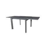 Wilsa - Salon de jardin Modulo alu gris table + 8 fauteuils