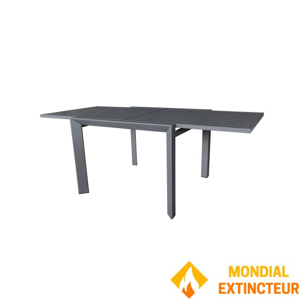 Wilsa - Salon de jardin Modulo alu gris table + 8 fauteuils