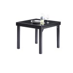 Wilsa - Salon de jardin Modulo Full Verre Noir T4/8+F4