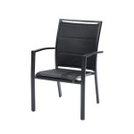 Wilsa - Salon de jardin Modulo Full Verre Noir T4/8+F4
