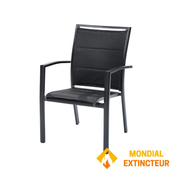 Wilsa - Salon de jardin Modulo Full Verre Noir T4/8+F4