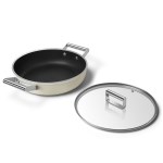 Smeg - Sauteuse 28 cm  Esthétique Années 50 crème mat