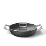 Smeg - Sauteuse 28 cm Esthétique Années 50 noir mat