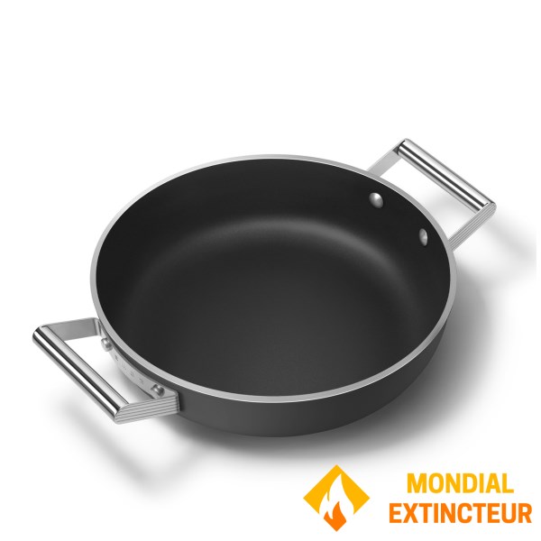 Smeg - Sauteuse 28 cm Esthétique Années 50 noir mat