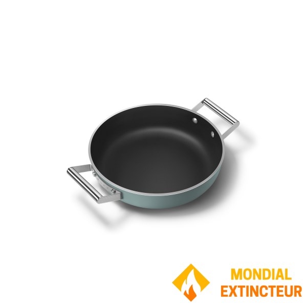 Smeg - Sauteuse 28 cm  Esthétique Années 50 vert mat