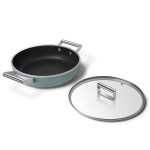 Smeg - Sauteuse 28 cm  Esthétique Années 50 vert mat