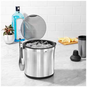 Oxo - Seau à glace Avec pince acier inoxydable