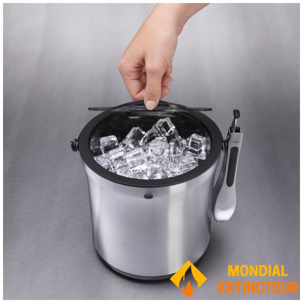 Oxo - Seau à glace Avec pince acier inoxydable