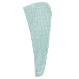 Nature et decouvertes - Serviette pour cheveux Turban vert d'eau