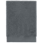 Descamps - Serviette de toilette La Mousseuse 3 Granit  50 x 100