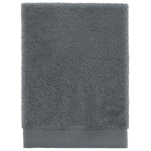 Descamps - Serviette de toilette La Mousseuse 3 Granit  50 x 100