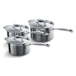 Le Creuset - Set de 3 casseroles Inox classique -16/18 / 20 cm