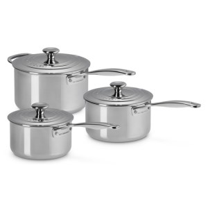 Le Creuset - Set casseroles Inox signature 3 pièces ( 18/20/24)