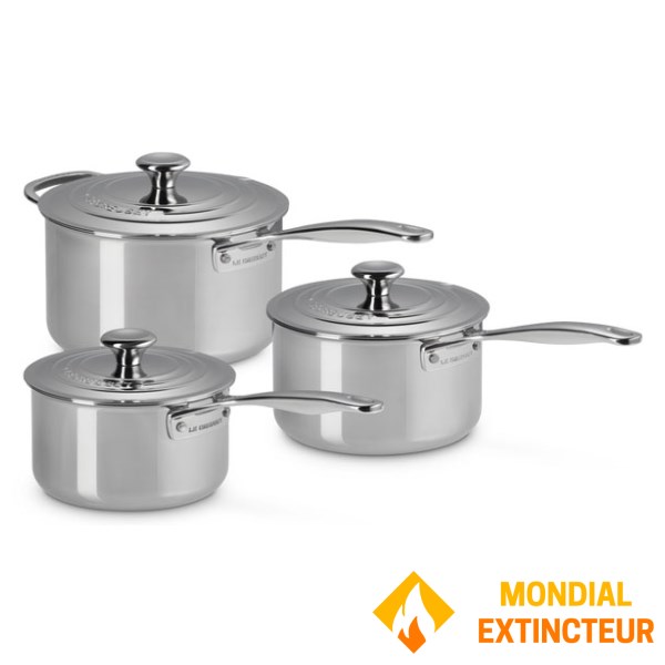 Le Creuset - Set casseroles Inox signature 3 pièces ( 18/20/24)