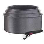 Tefal - Set de 3 casseroles + poignées Ingenio Natural Force