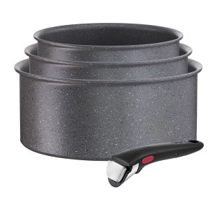 Tefal - Set de 3 casseroles + poignées Ingenio Natural Force