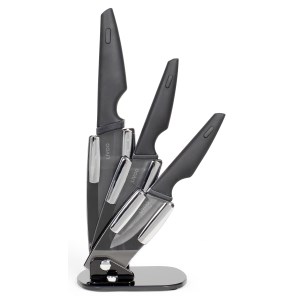 Livoo - Set 3 couteaux Céramique Noir